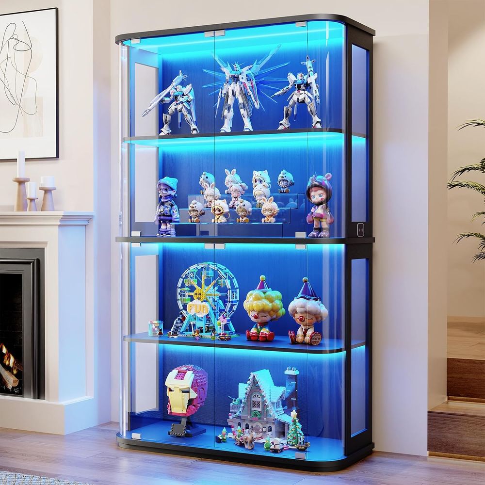 Lighting & Home Decor Studio Photos - Large Rounded Display Cabinet with Glass