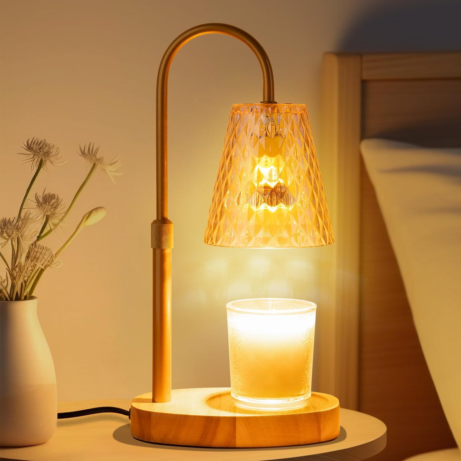 Vintage Lighting Decor - Flameless Wax Melt Warmer Lamp Glass