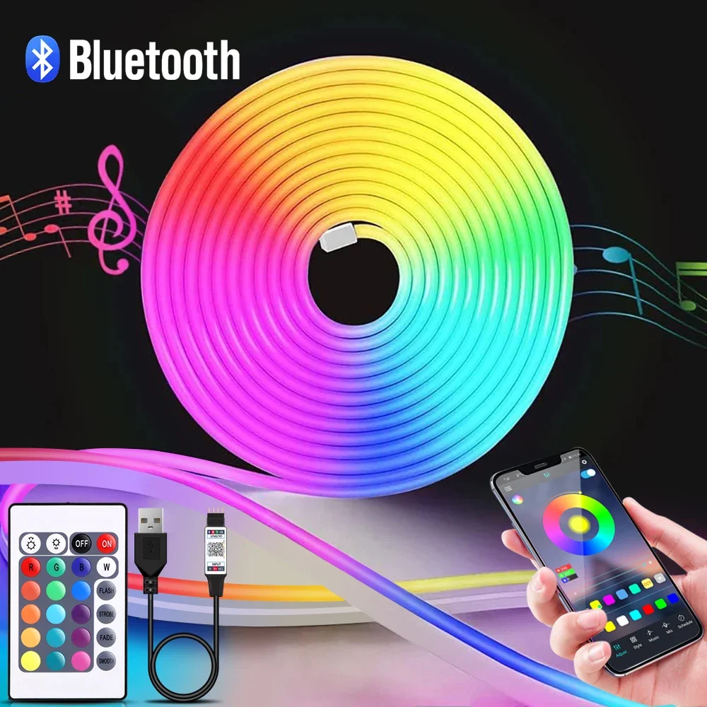 Lighting Decor Home - 1-5m RGB LED Neon Strip Light