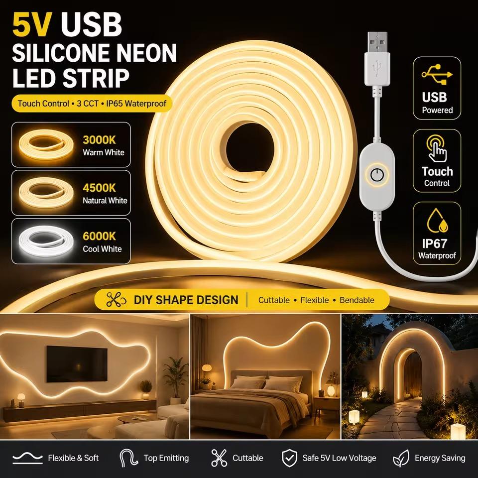 Silicone USB LED Strip Light F - Lighting Bolt Decor review and price