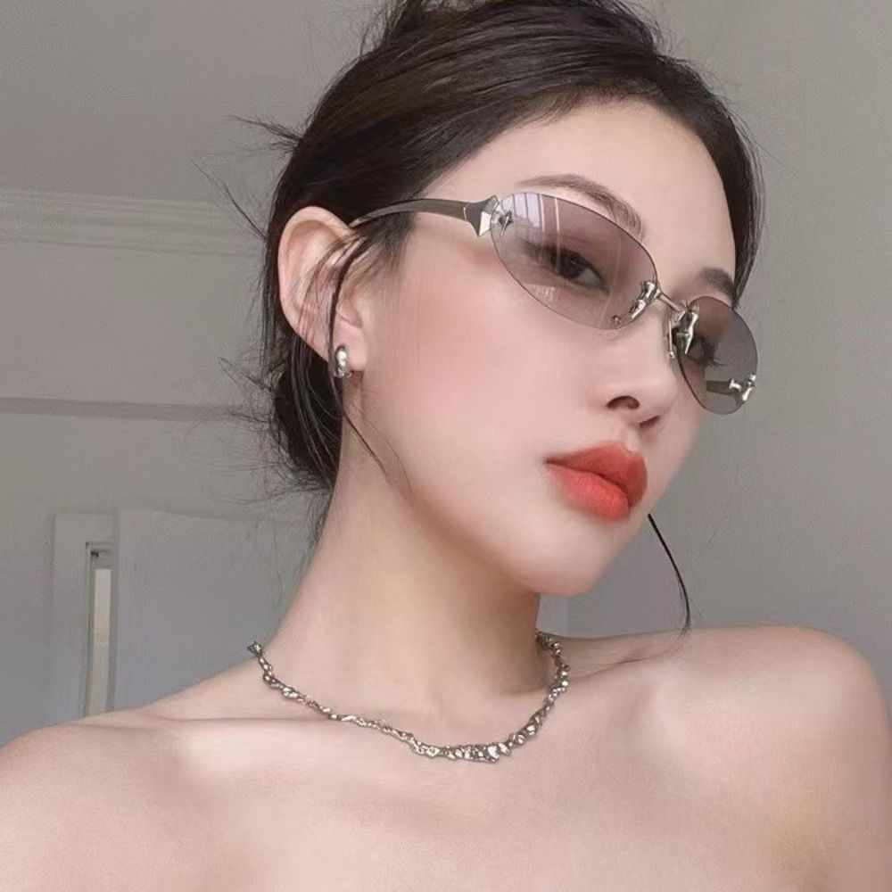 Y2K Style Frameless Sunglasses - Vintage Lighting Decor review and price