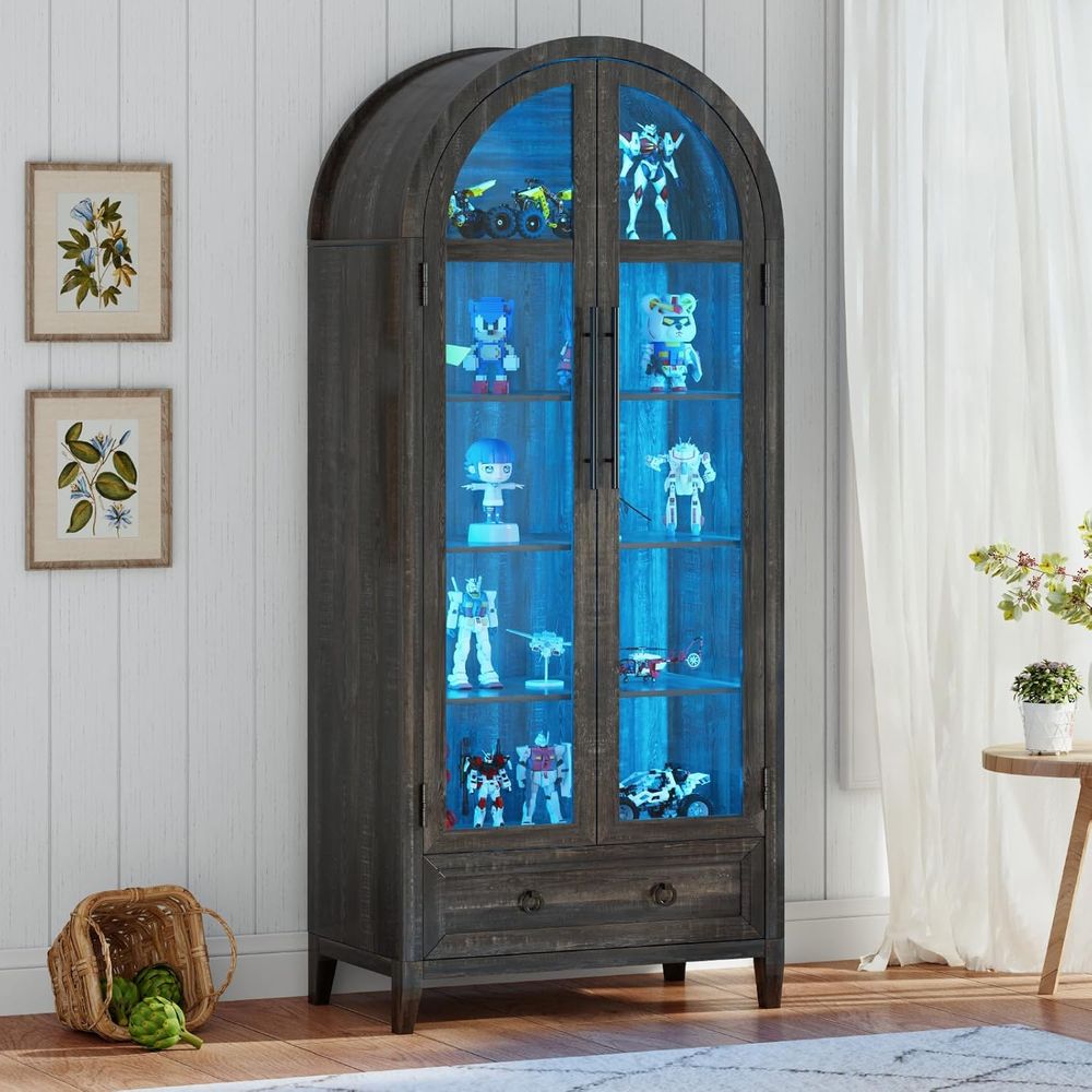 73 Arched Glass Display Cabine - Lighting & Home Decor Studio Photos review and price