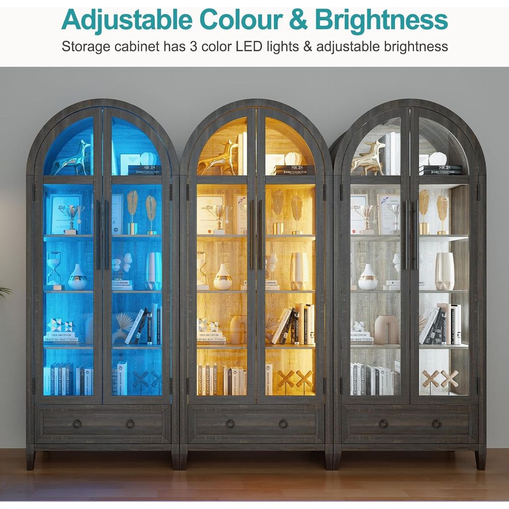 73 Arched Glass Display Cabine - Lighting & Home Decor Studio Photos review and price