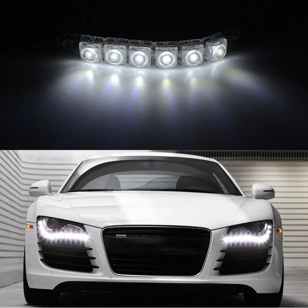 2PCS LED Waterproof DRL Light  - Lighting Bolt Decor review and price