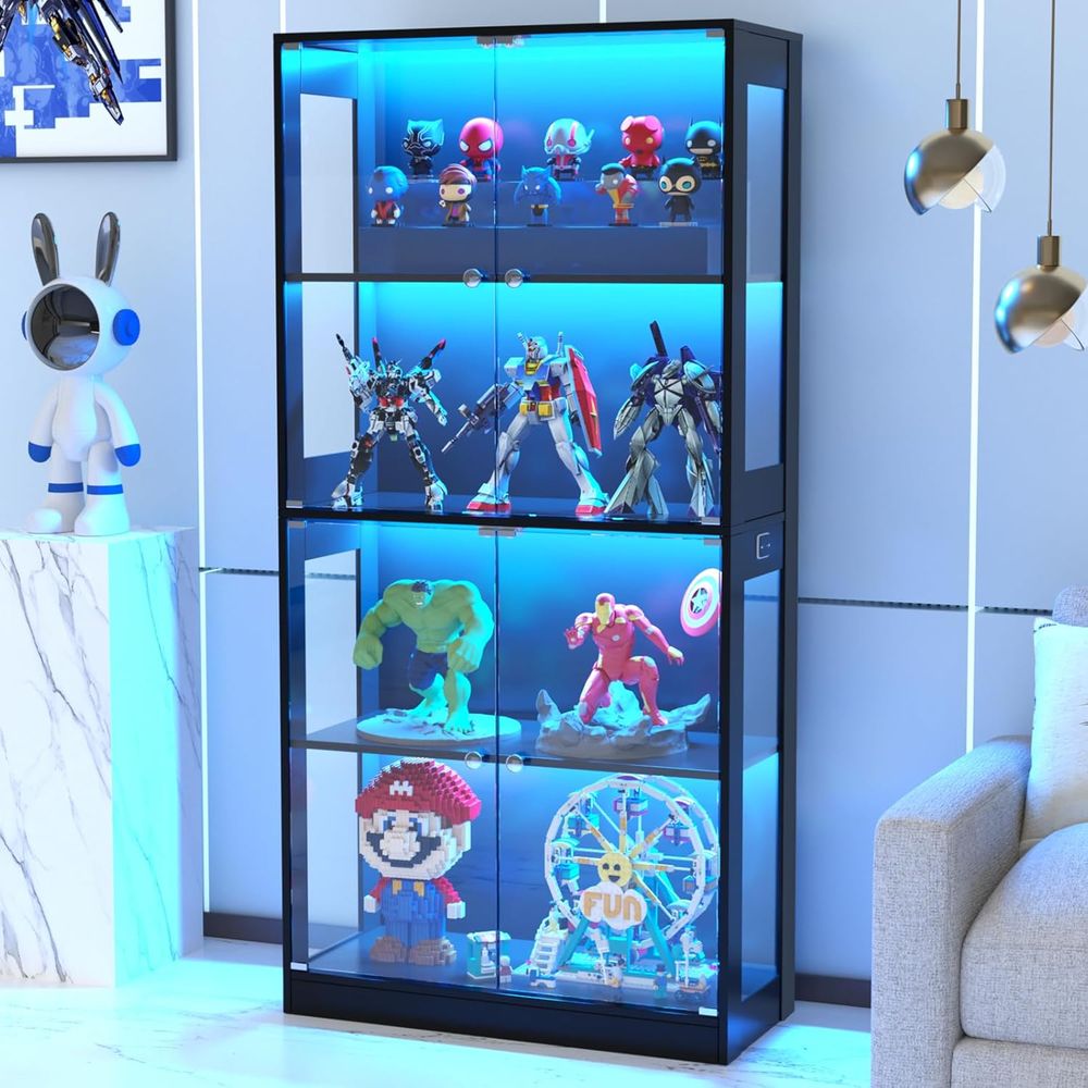 65 Glass Door Display Cabinet, - Lighting & Home Decor Studio Photos review and price