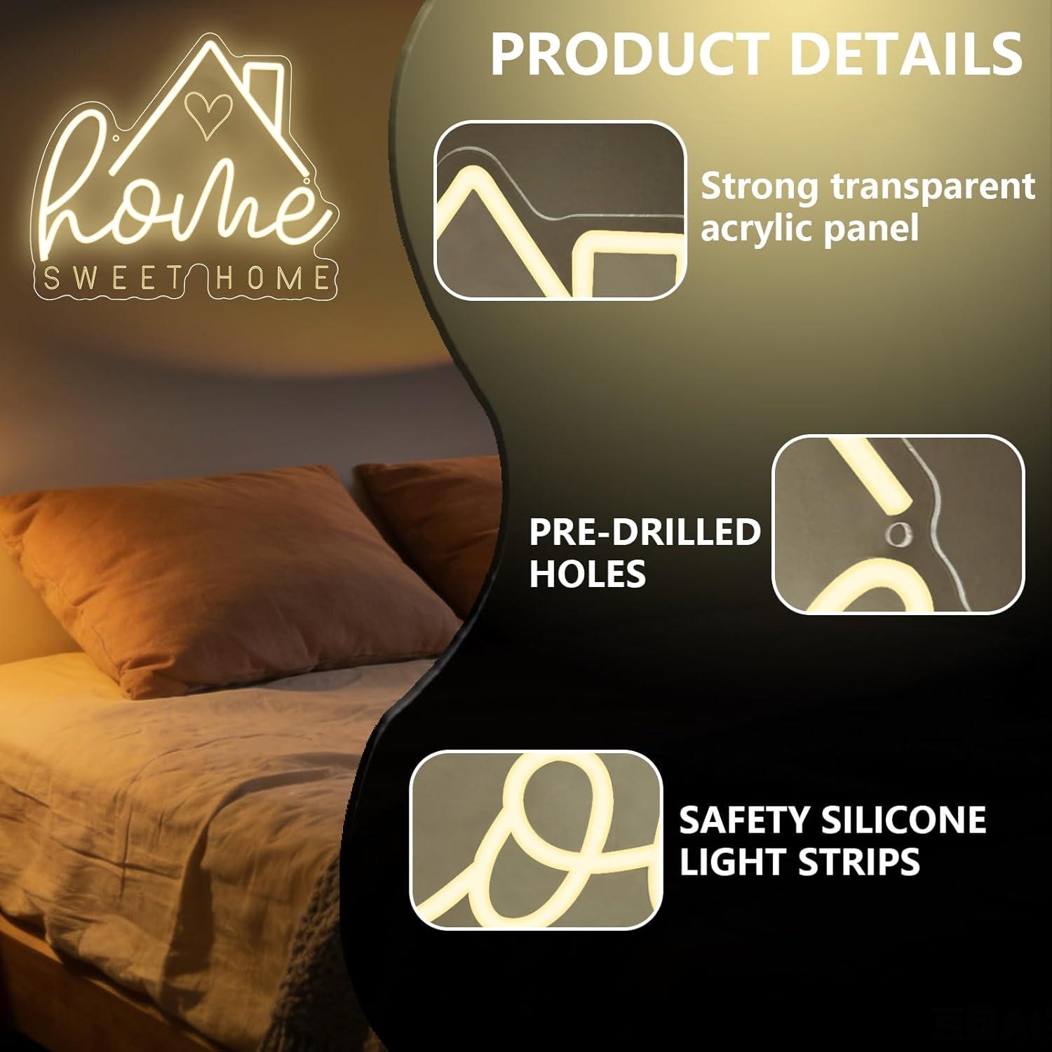 Sweet Home Neon Sign USB Dimma - Lighting Decor Home review and price