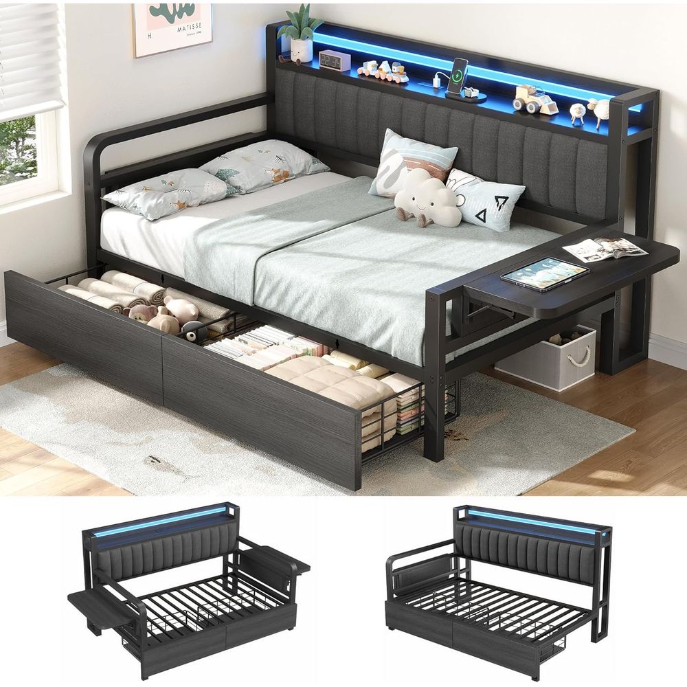 Jevol Twin Bed e with Storage  - Furniture Lighting & Decor Magazine review and price
