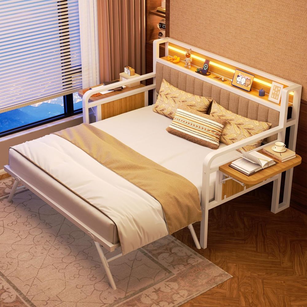 Daybed with Trundle and LED Li - Furniture Lighting & Decor Magazine review and price