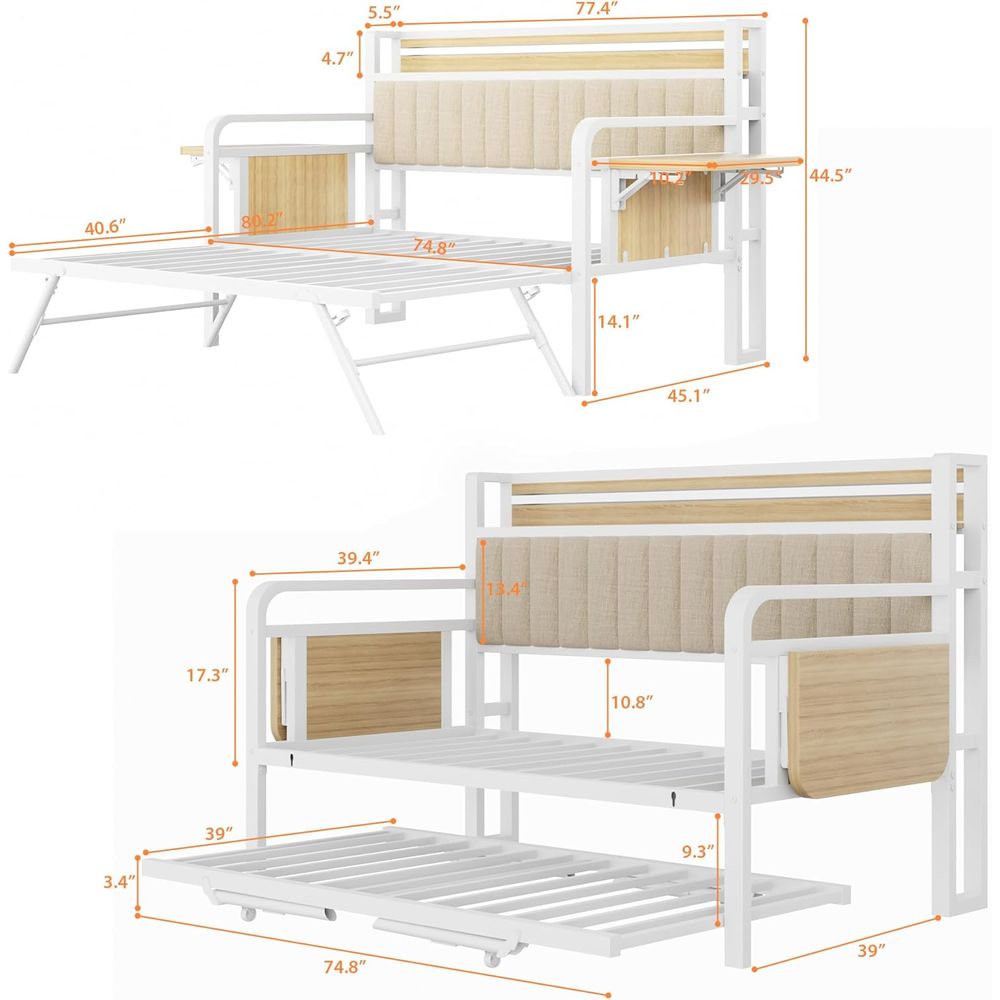 Daybed with Trundle and LED Li - Furniture Lighting & Decor Magazine review and price