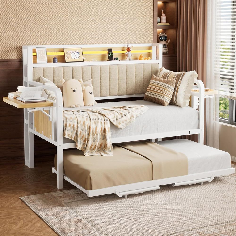 Daybed with Trundle and LED Li - Furniture Lighting & Decor Magazine review and price