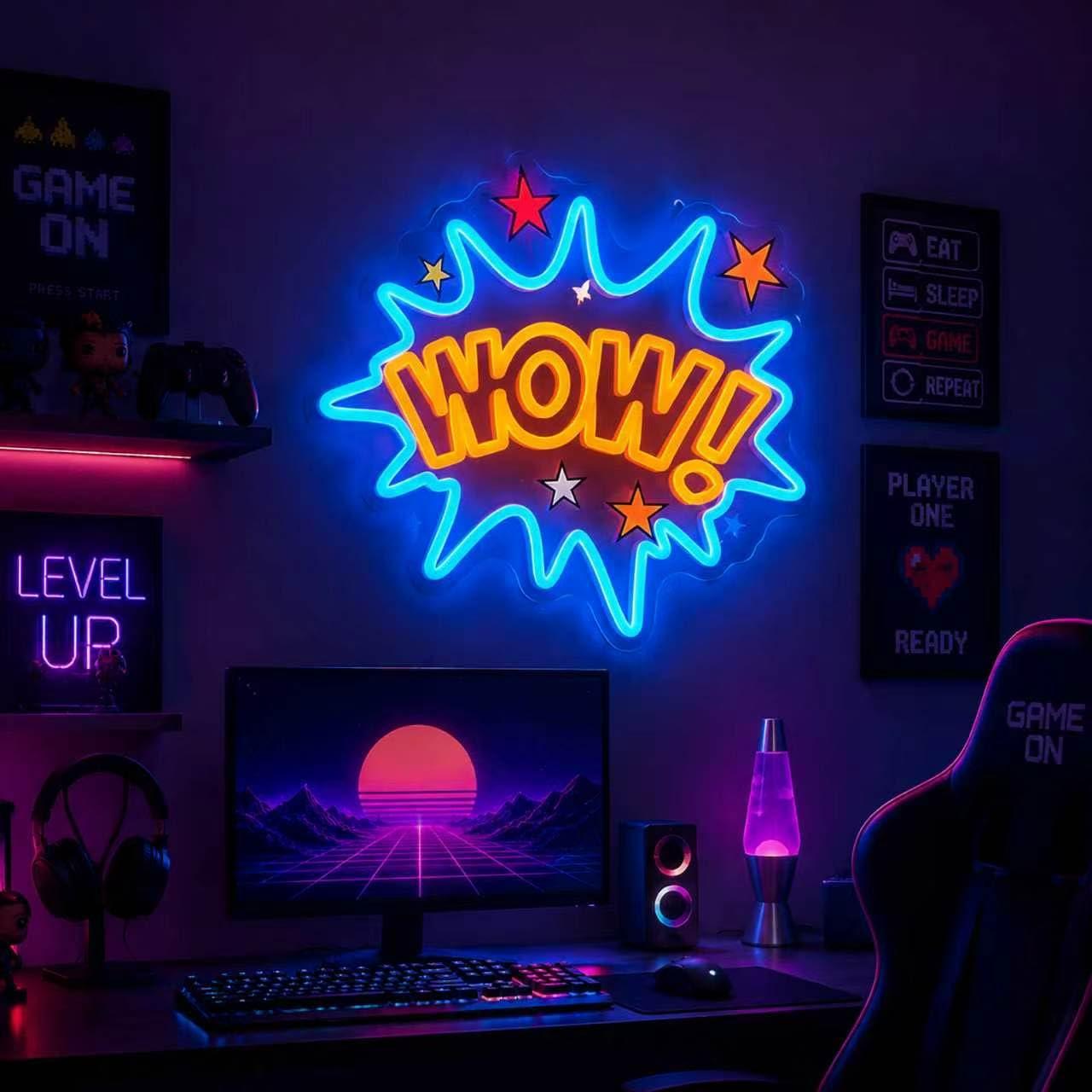 WOW Neon Sign USB Dimmable LED - Lighting Decor Wow review and price