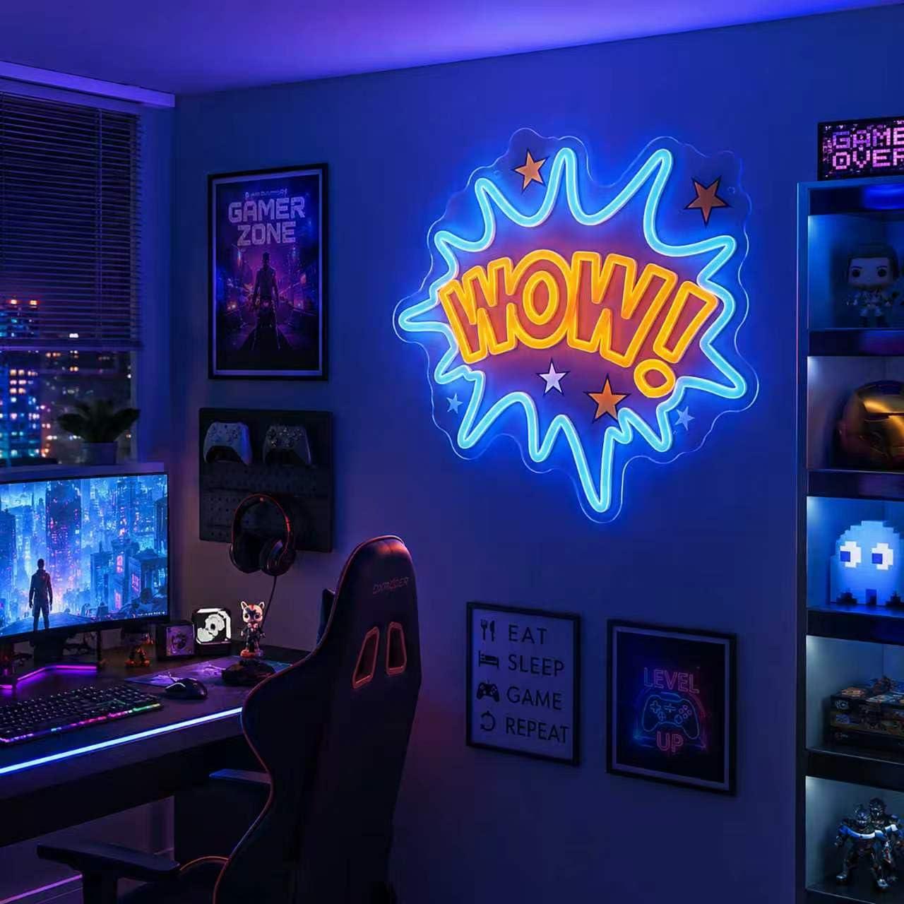 WOW Neon Sign USB Dimmable LED - Lighting Decor Wow review and price