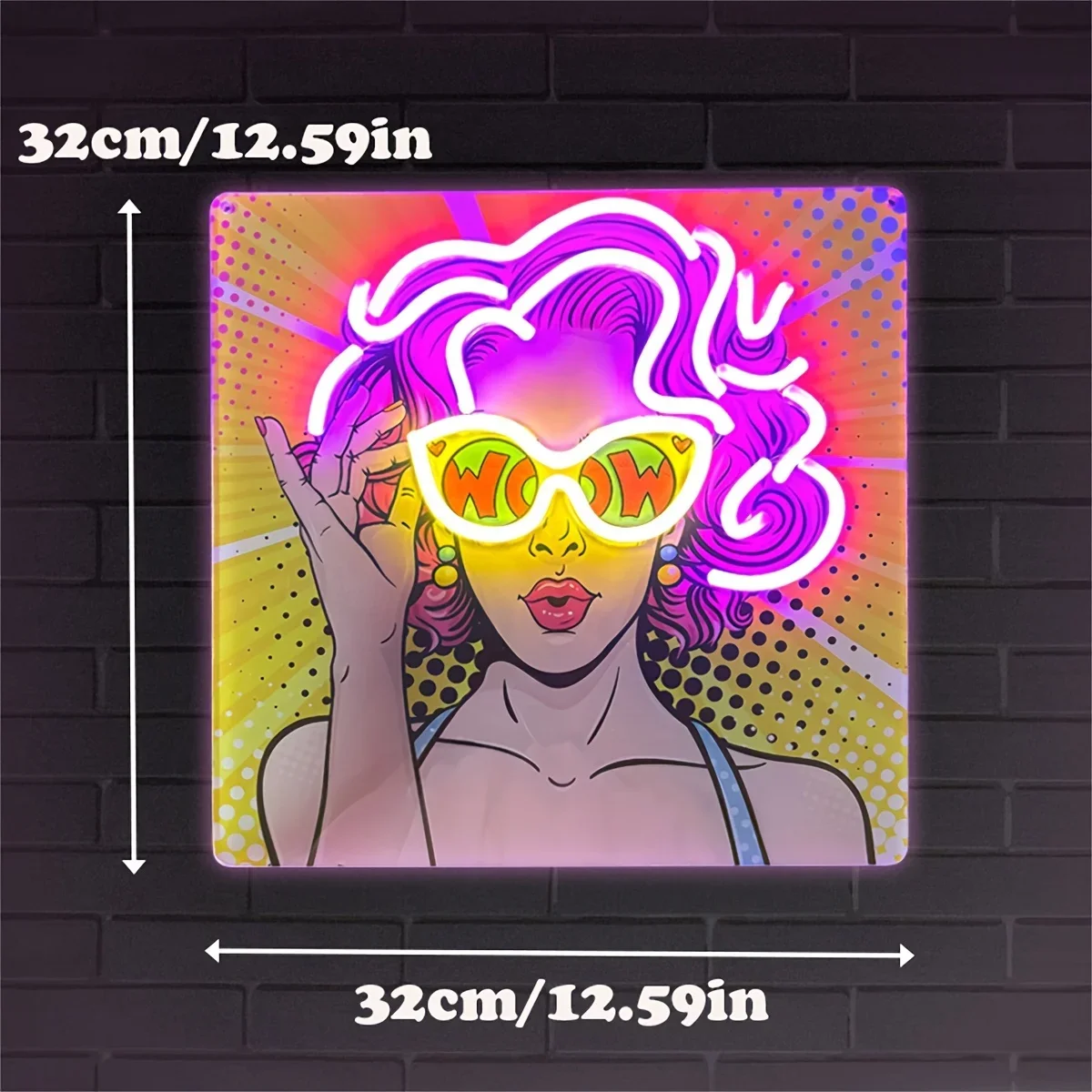 Wow Lady Pop Art LED Neon Sign - Lighting Decor Wow review and price