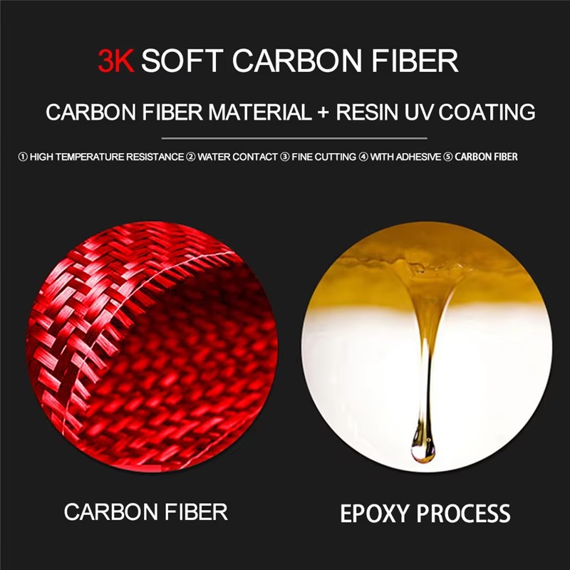 Carbon Fiber Red Stickers For  - Lighting Decor Inc review and price