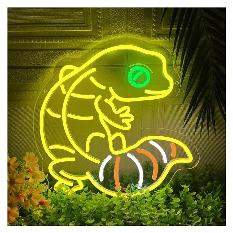 Gecko Shape Neon Sign Anime Li - Gecko Lighting & Decor review and price