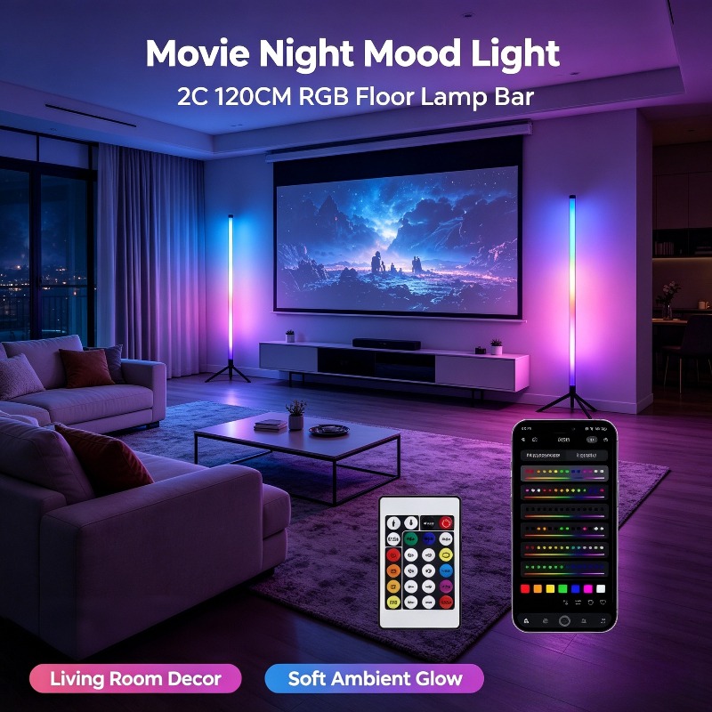2 Pack RGB LED Corner Floor La - Decor Lighting Floor Lamps review and price