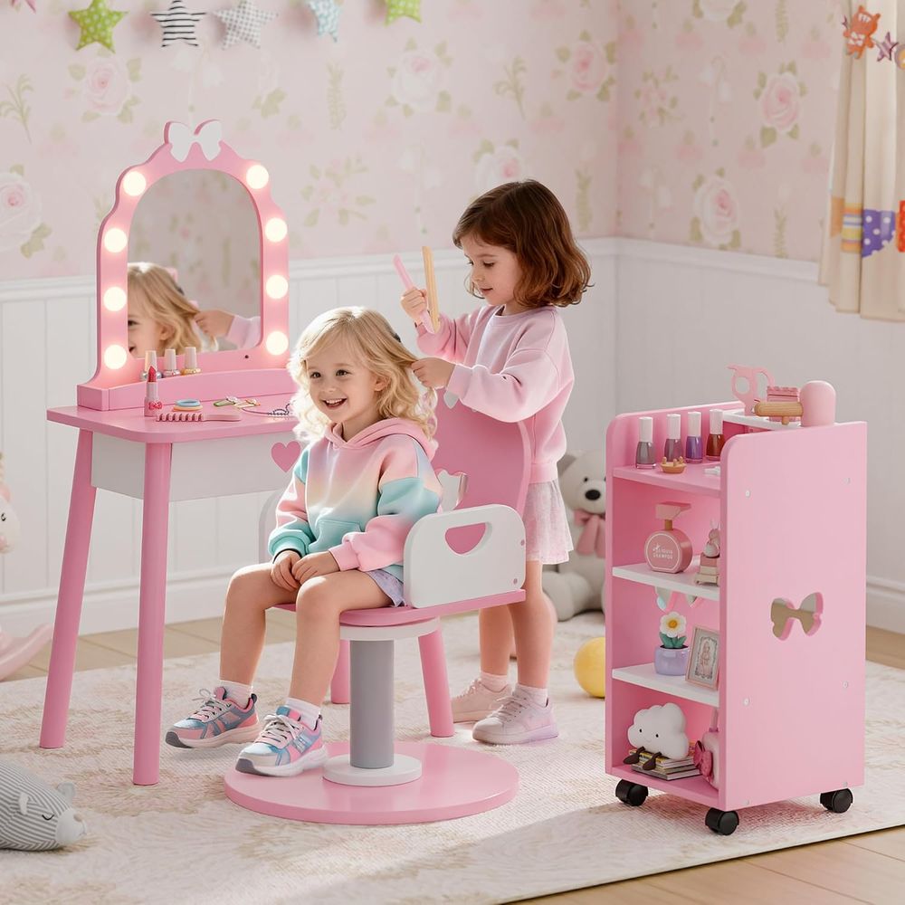 Pink Toddler Vanity Set with L - Furniture Lighting & Decor Magazine review and price