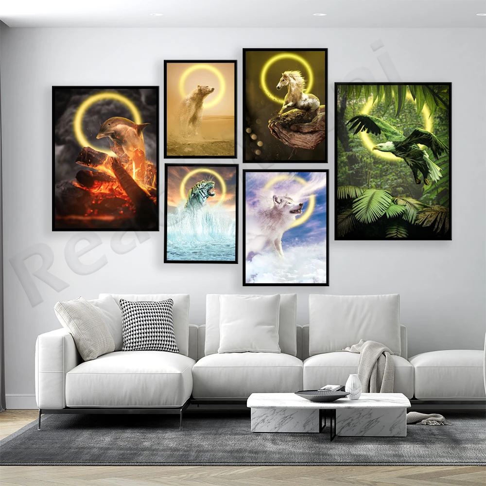 Elements eagle, wolf, dolphin, - Elements Lighting Decor review and price