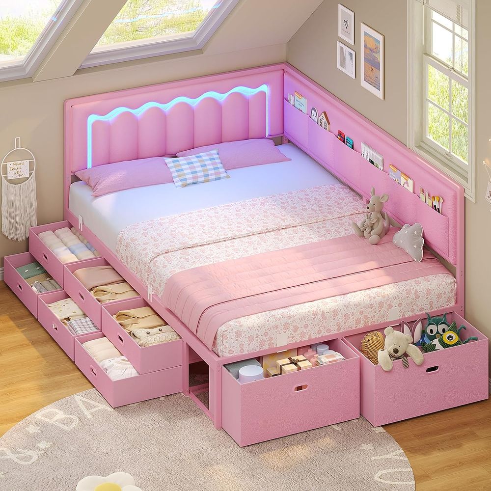 ADORNEVE ull Bed e with 8 Stor - Furniture Lighting & Decor Magazine review and price