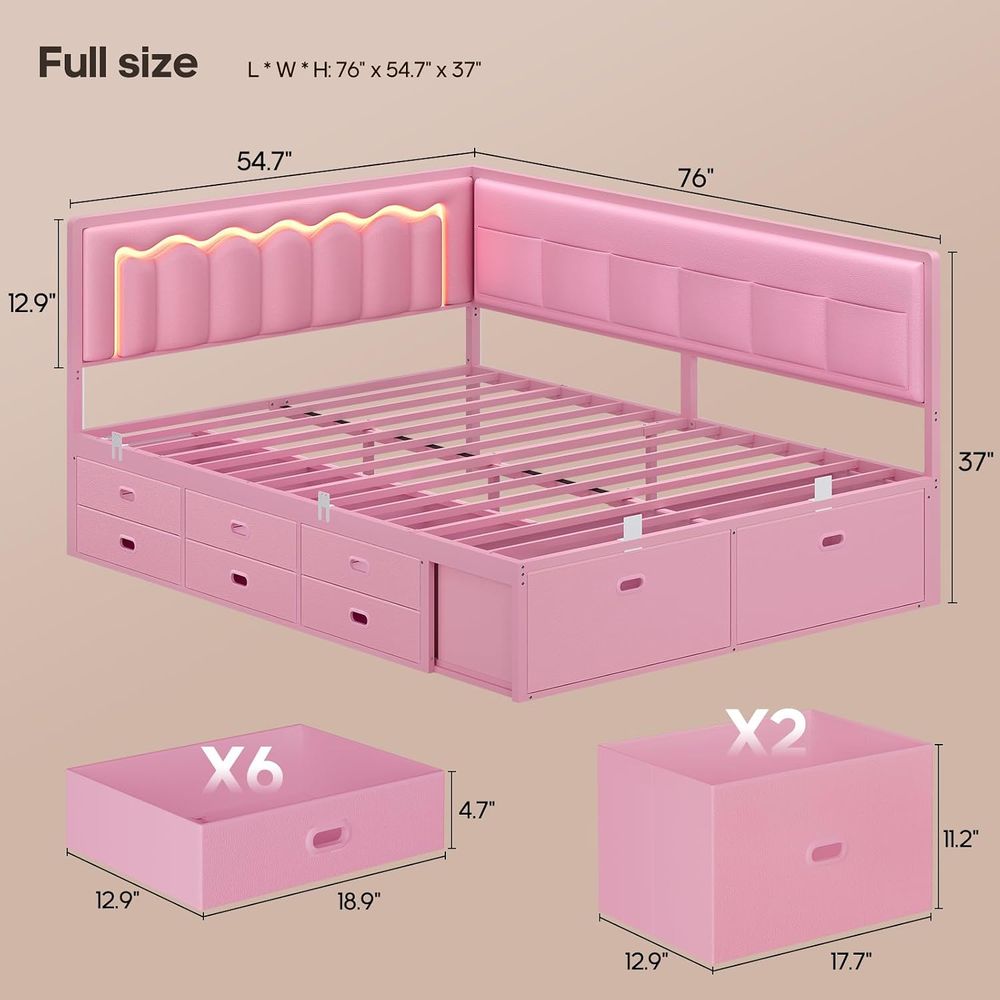 ADORNEVE ull Bed e with 8 Stor - Furniture Lighting & Decor Magazine review and price