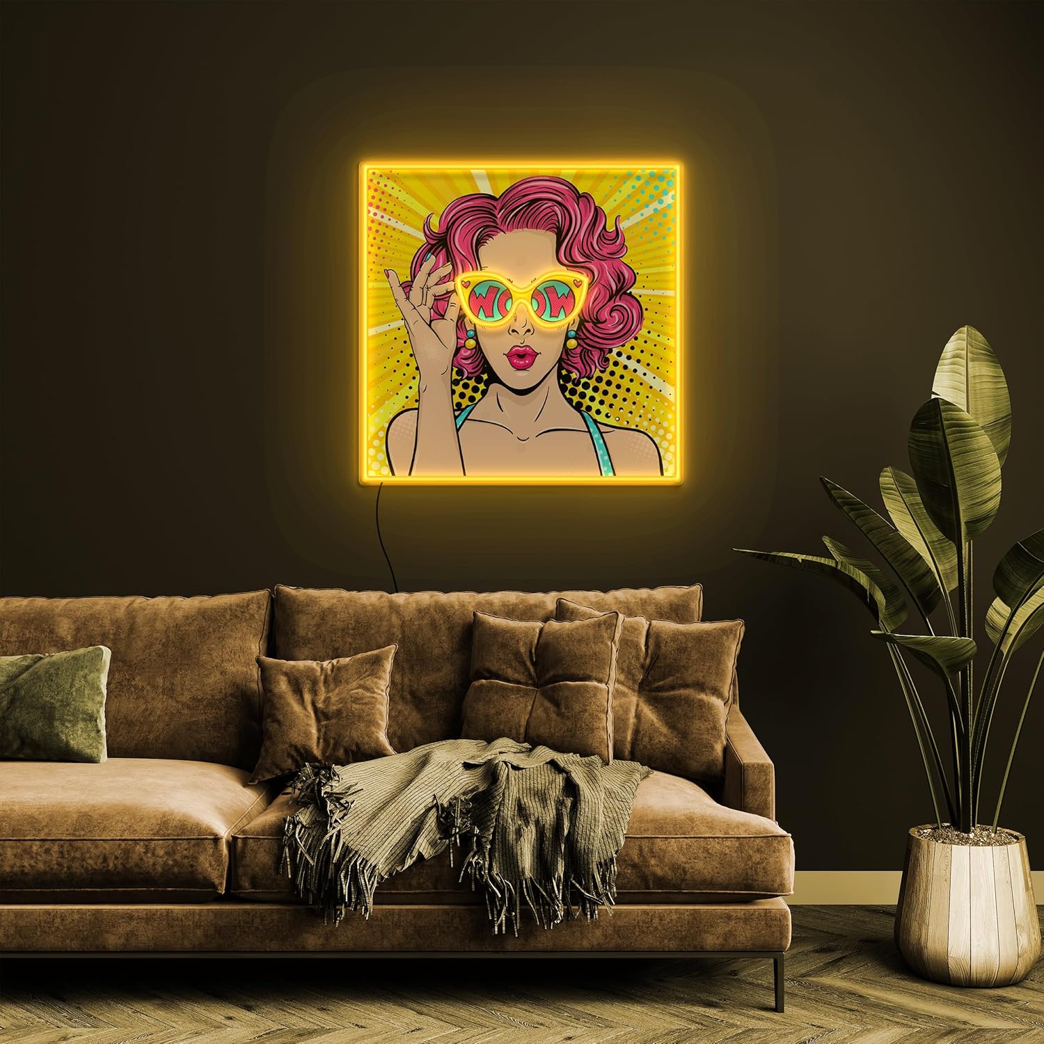 Wow Lady Uv Pop Neon Sign Comi - Lighting Decor Wow review and price