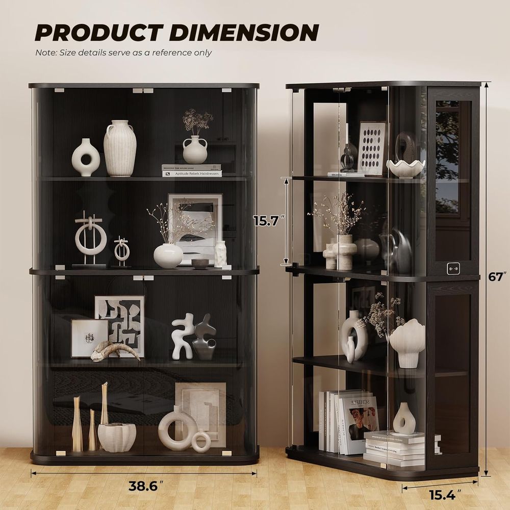 Large Rounded Display Cabinet  - Lighting & Home Decor Studio Photos review and price
