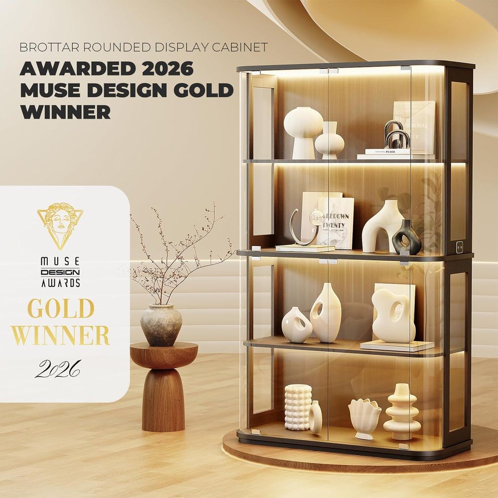 Large Rounded Display Cabinet  - Lighting & Home Decor Studio Photos review and price