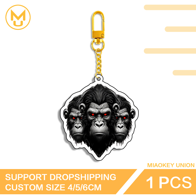 Three Chimpanzee Heads Keyring - Union Lighting & Decor Montreal Quebec review and price