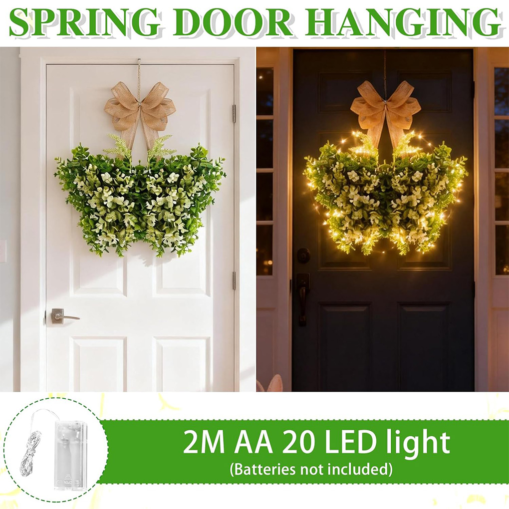Spring Lighted Wreath Door Rin - Elements Lighting Decor review and price