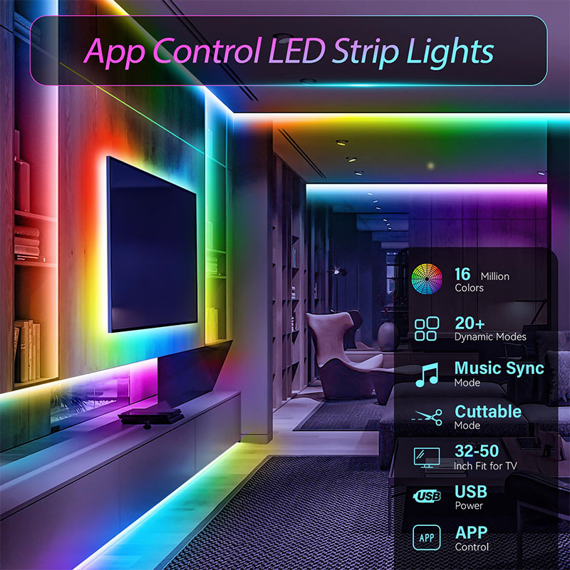 USB RGB LED Strip SMD3535 With - Lighting Bolt Decor review and price