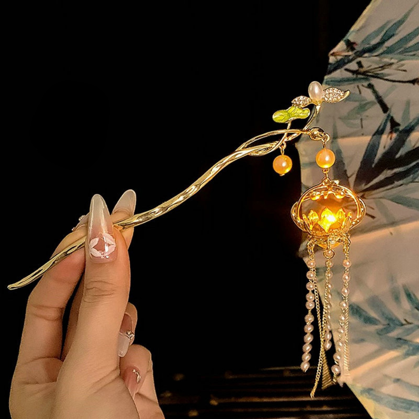 Luminous Flower Hairpin For Wo - Vintage Lighting Decor review and price