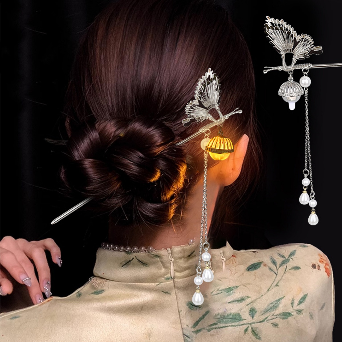 Luminous Flower Hairpin For Wo - Vintage Lighting Decor review and price