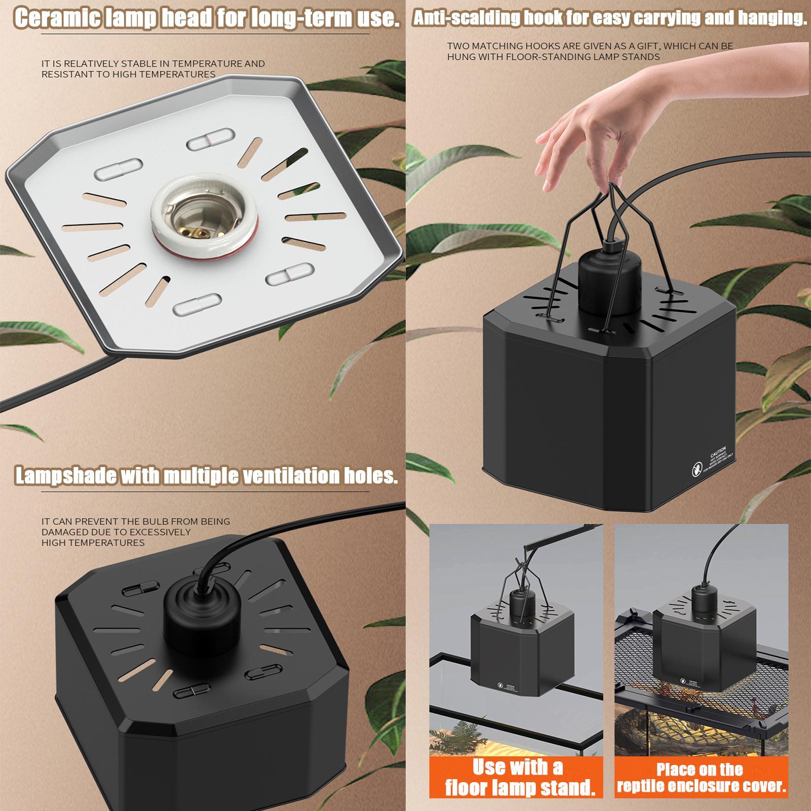 Heat Lamp Shade For Reptiles T - Gecko Lighting & Decor review and price