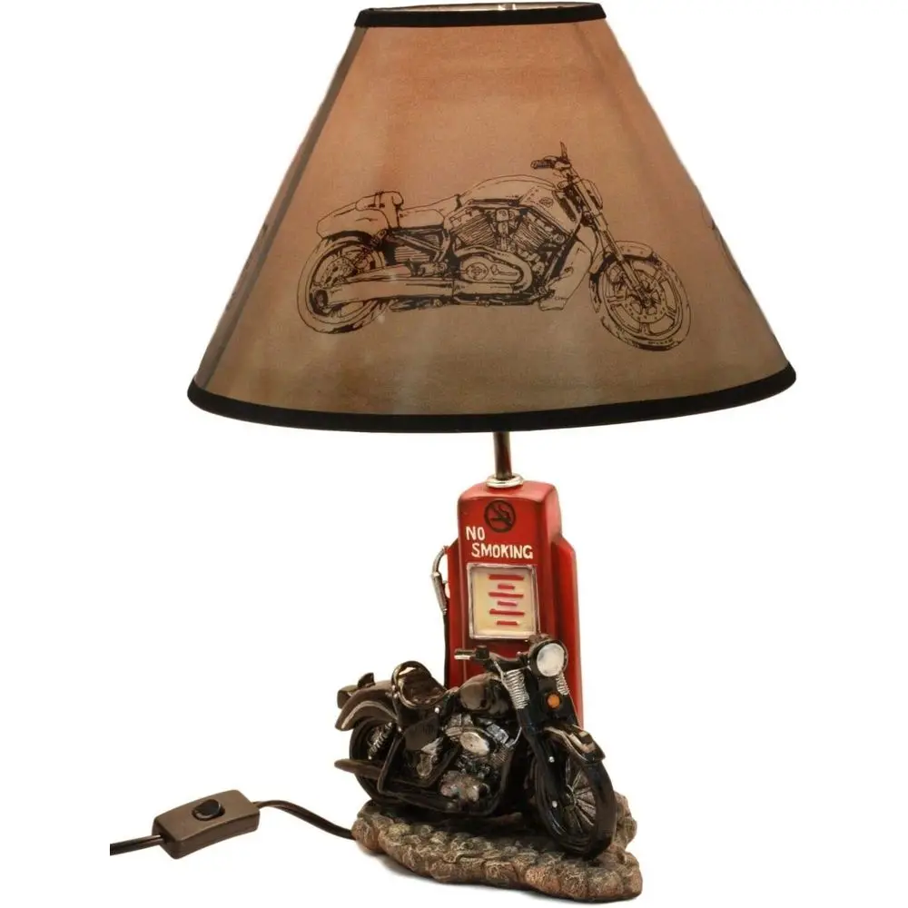 Vintage Retro Black Motorcycle - Lighting Decor Home review and price