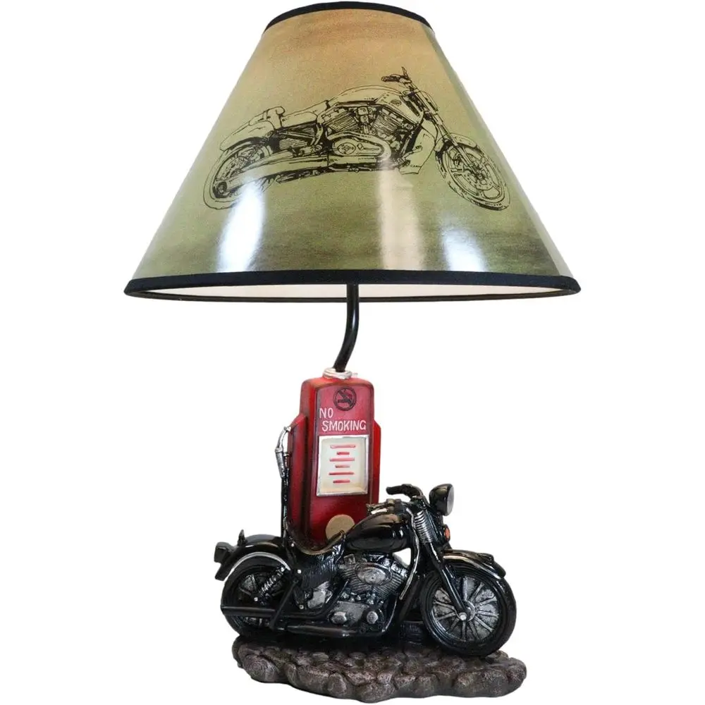 Vintage Retro Black Motorcycle - Lighting Decor Home review and price