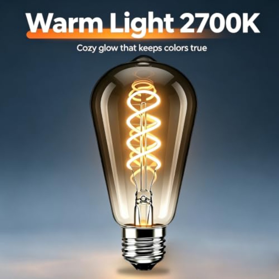 4 Pack ST64 LED Edison Bulbs 6 - Vintage Lighting Decor review and price