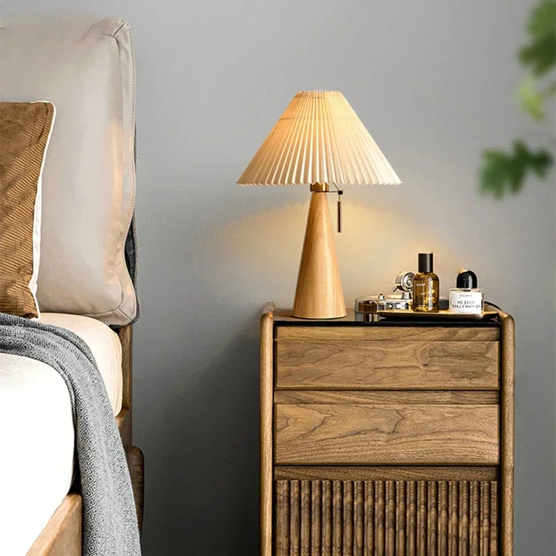 Retro Pleated Table Lamp Nordi - Lighting Decor Home review and price