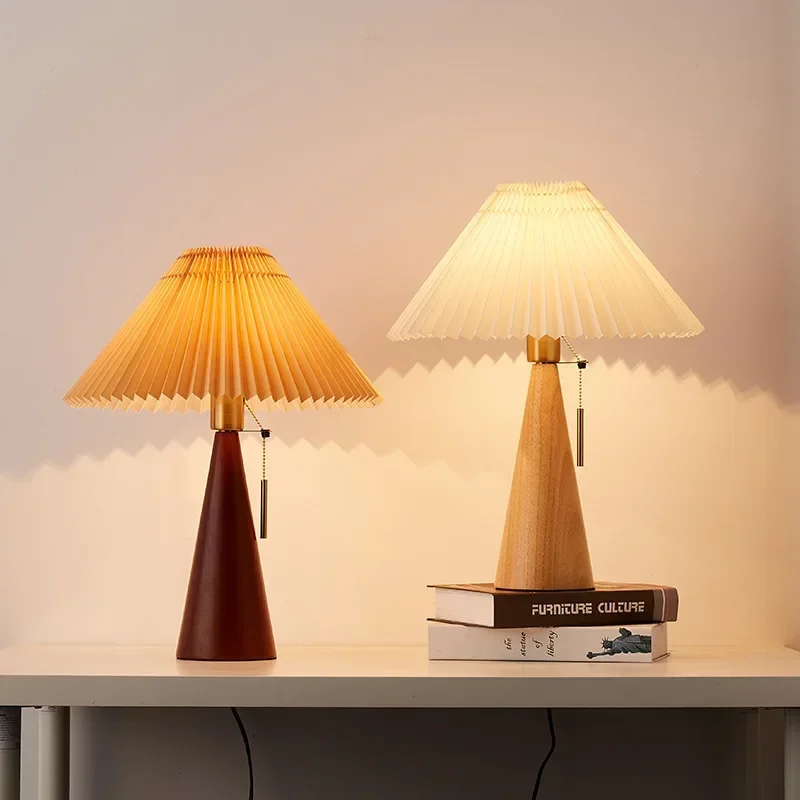 Retro Pleated Table Lamp Nordi - Lighting Decor Home review and price