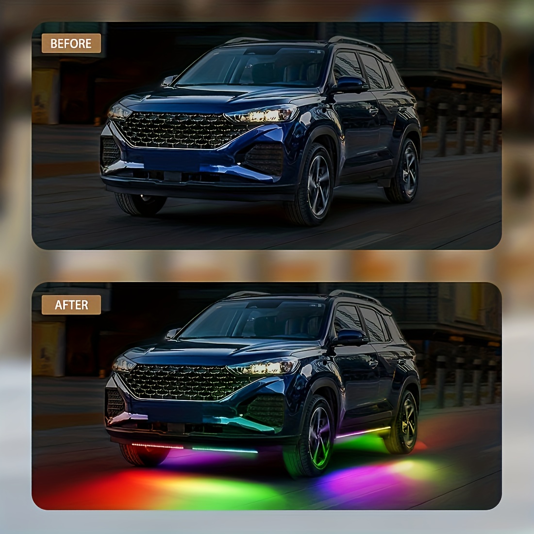 RGB Flexible Car Underglow Lig - Lighting Bolt Decor review and price