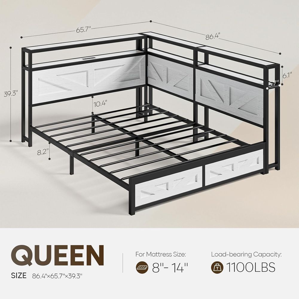 CIKUNASI Queen Bed e with Stor - Furniture Lighting & Decor Magazine review and price