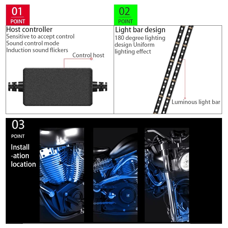 LED Motorcycle Decorative Ambi - Lighting Bolt Decor review and price