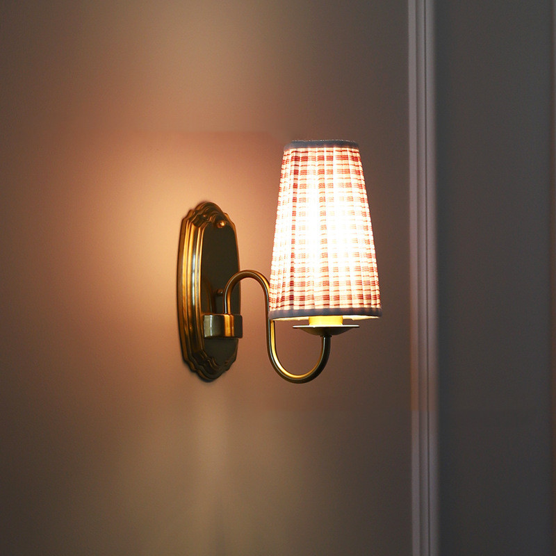 Retro Fabric Wall Lamp Bronze  - Elements Lighting Decor review and price