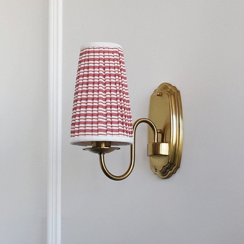 Retro Fabric Wall Lamp Bronze  - Elements Lighting Decor review and price